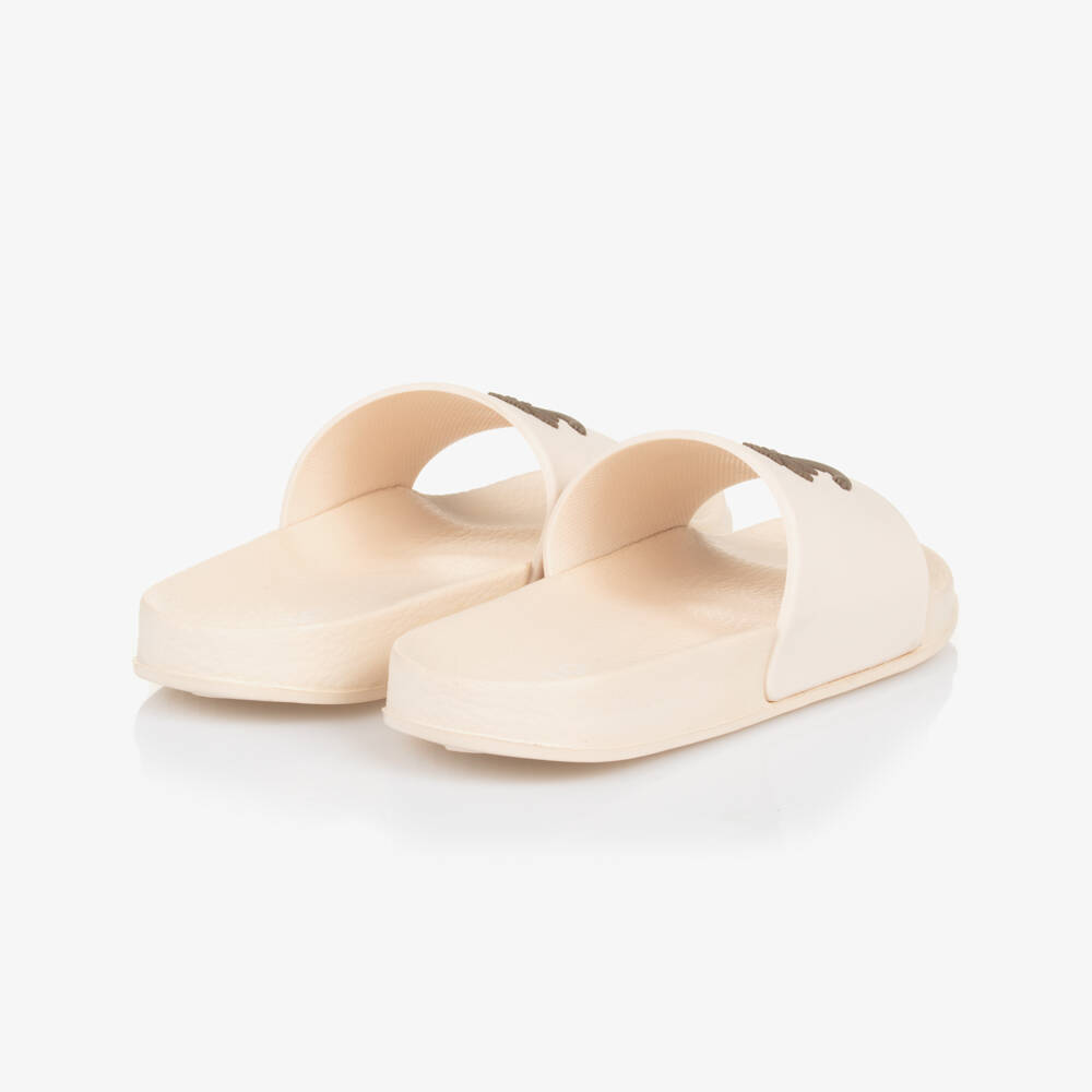 Molo-Beige Palm Tree Smile Sliders | Childrensalon Outlet