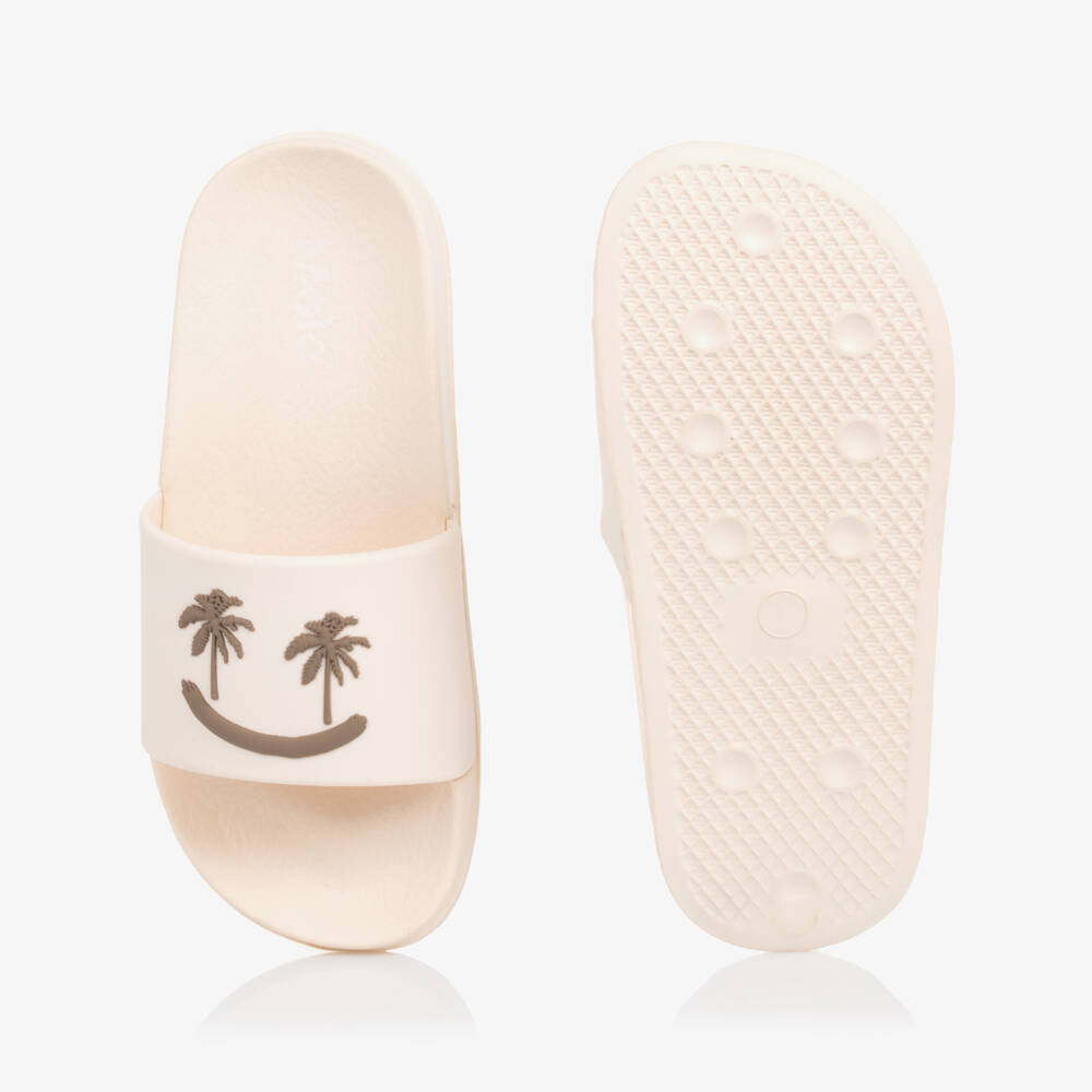 Molo-Beige Palm Tree Smile Sliders | Childrensalon Outlet