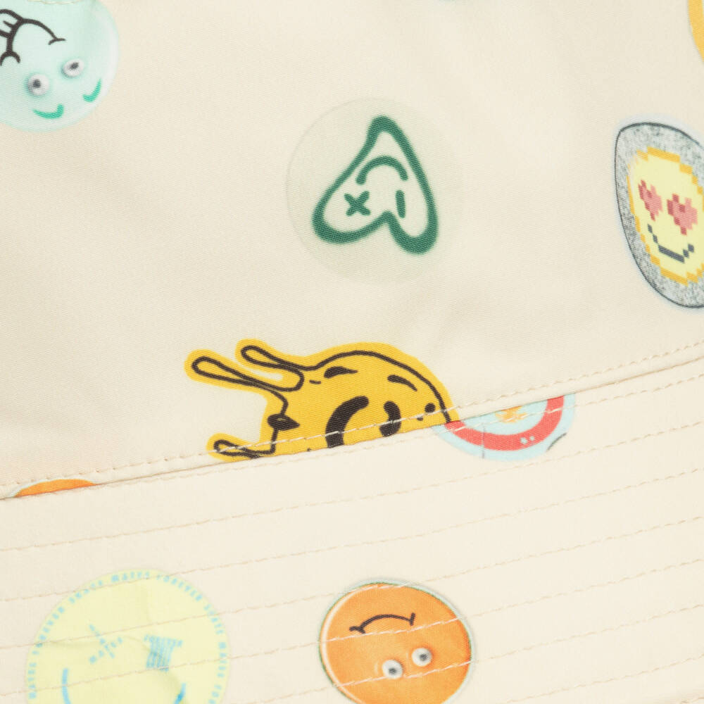 Molo-قبعة دلو بيج بتصميم مبتسم | Childrensalon Outlet