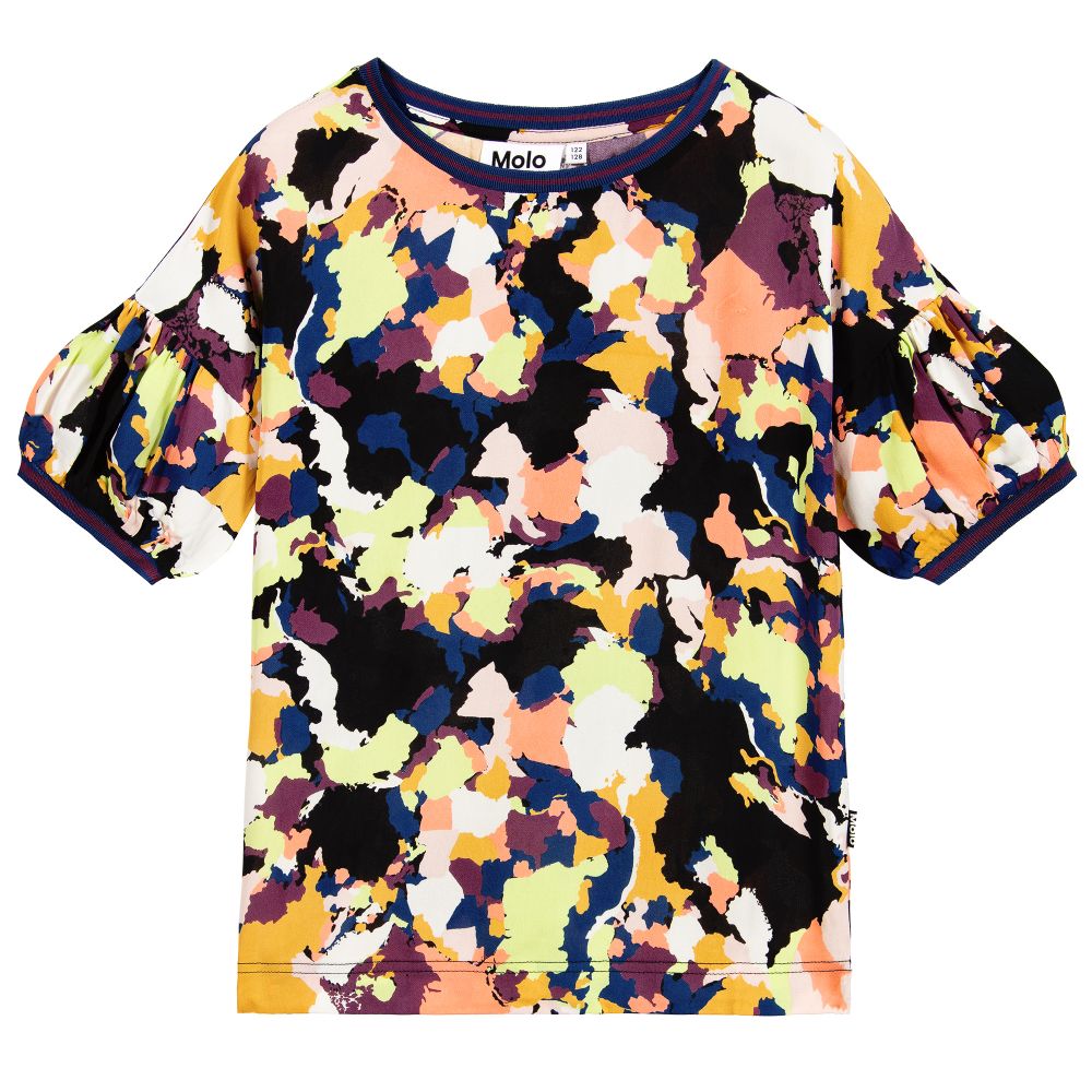 Molo-Black Camo Floral Blouse | Childrensalon Outlet