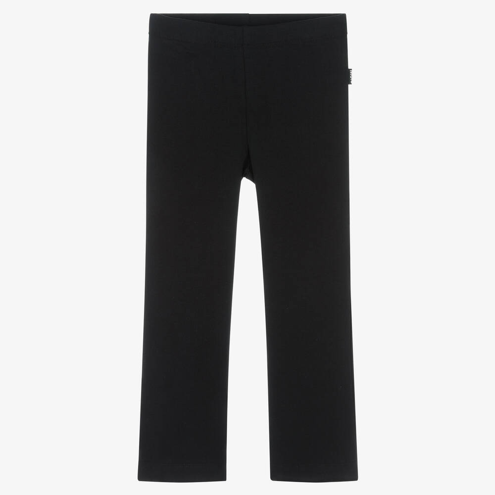 Molo - Black Cotton Flared Trousers | Childrensalon