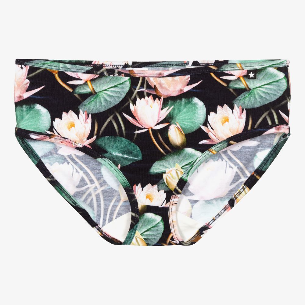 Molo-Black Cotton Lilies Knickers | Childrensalon Outlet