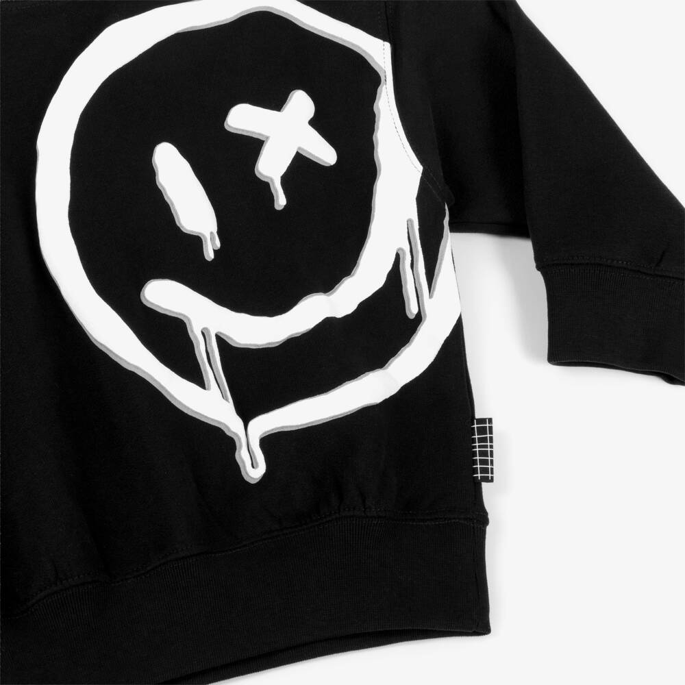 Molo-سويت شيرت قطني أسود بوجه مبتسم | Childrensalon Outlet