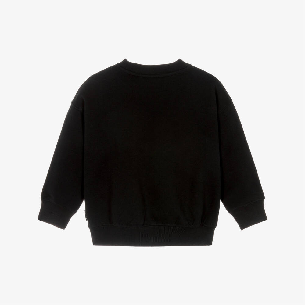 Molo-Черный хлопковый свитшот с улыбкой для детей | Childrensalon Outlet