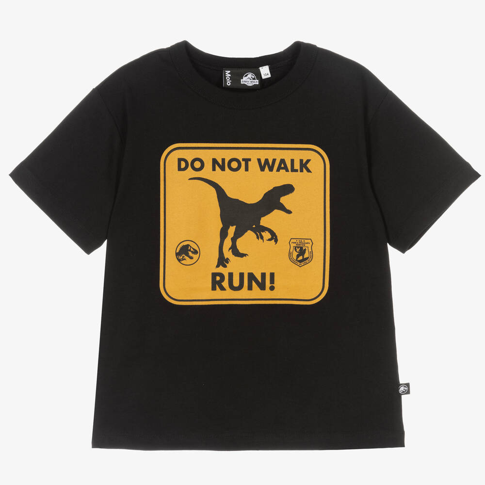 Molo - Schwarzes T-Shirt mit Dino | Childrensalon