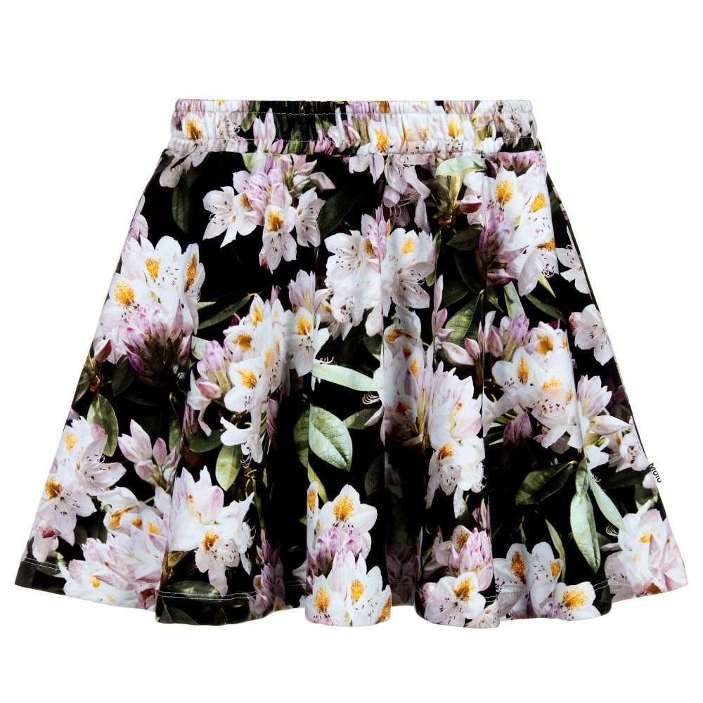 Molo - Black Floral Cotton Skirt | Childrensalon