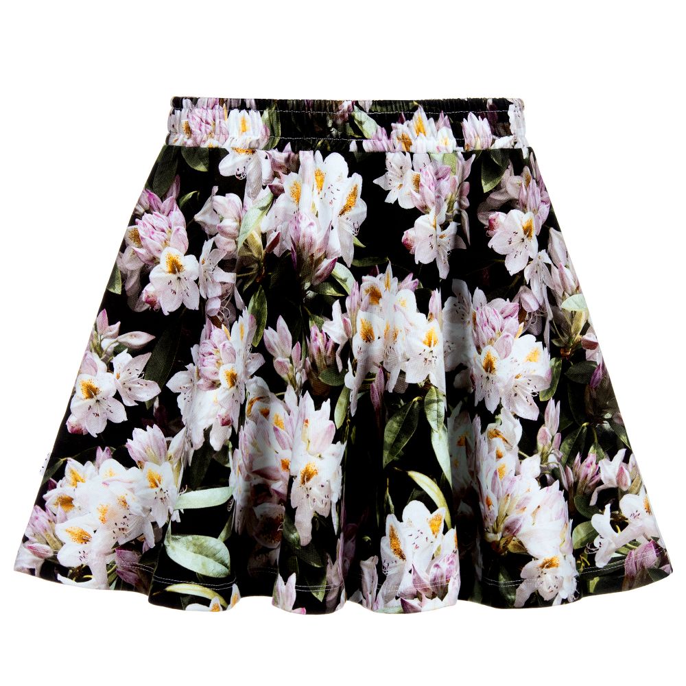 Molo-Черная хлопковая юбка с цветочным рисунком | Childrensalon Outlet