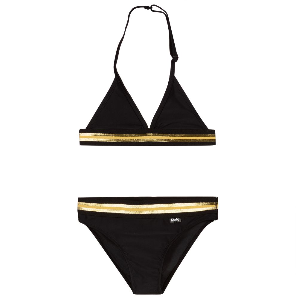 Molo - Bikini in Schwarz und Gold (LSF 50+) | Childrensalon