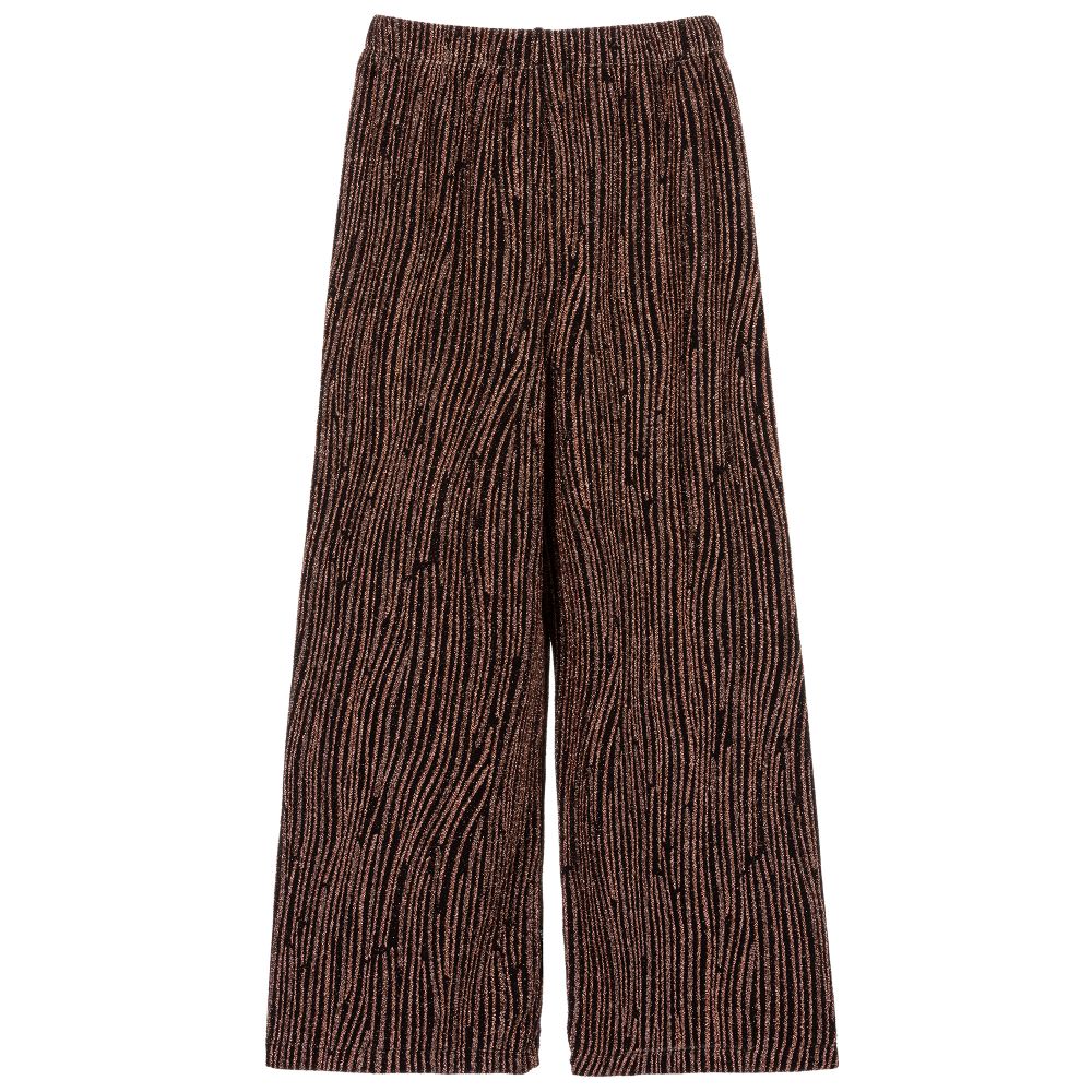 Molo-Black & Gold Glitter Trousers | Childrensalon Outlet