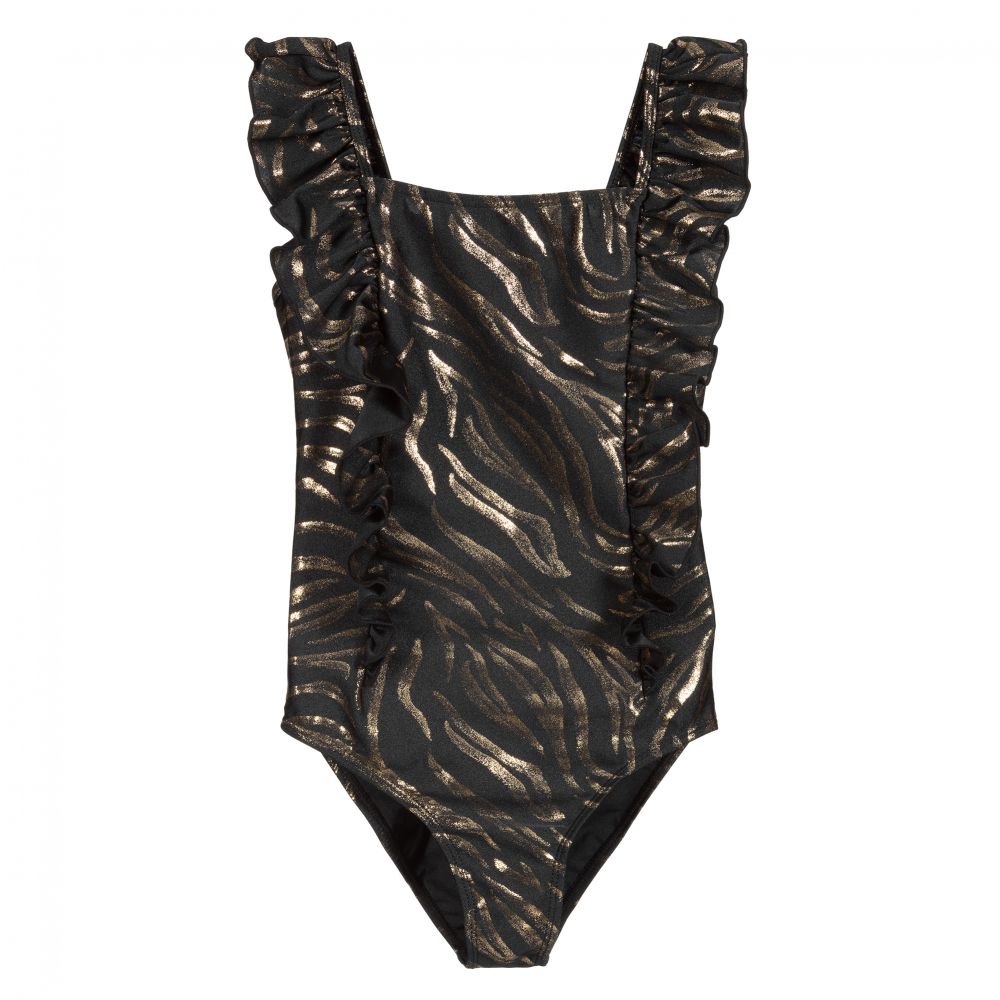 Molo Badeanzug in Schwarz und Gold LSF 50 Childrensalon Outlet