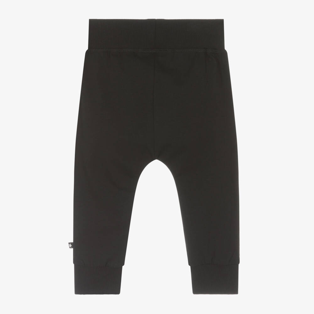 Molo-Black Organic Cotton Jersey Joggers | Childrensalon Outlet