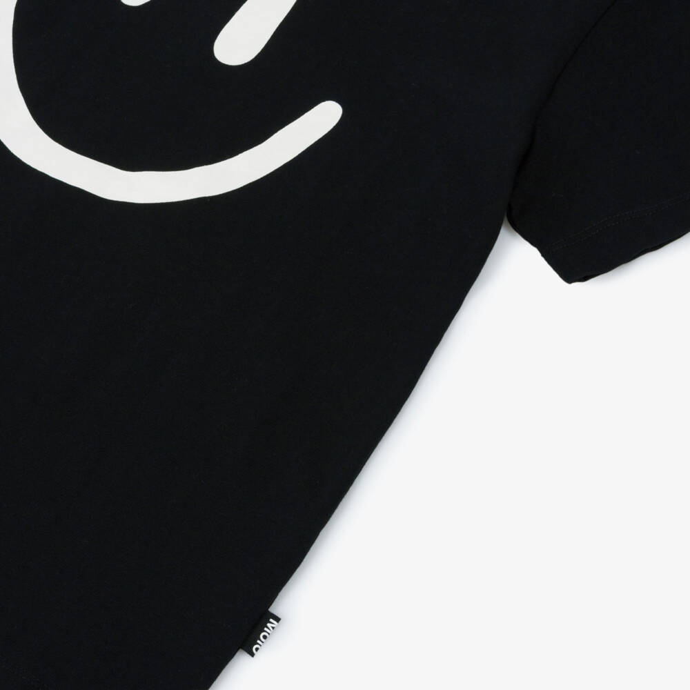 Molo-Футболка с черным смайликом для мальчиков | Childrensalon Outlet