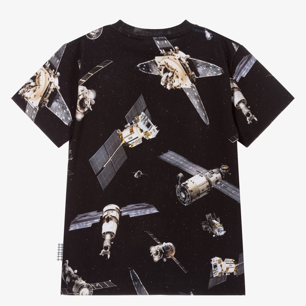 مولو-تيشيرت قطن عضوي لون أسود للأولاد | Childrensalon Outlet