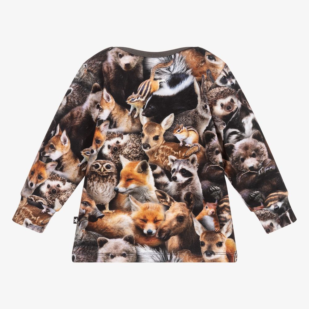 Molo-توب أطفال ولادي قطن عضوي جيرسي لون أسود | Childrensalon Outlet