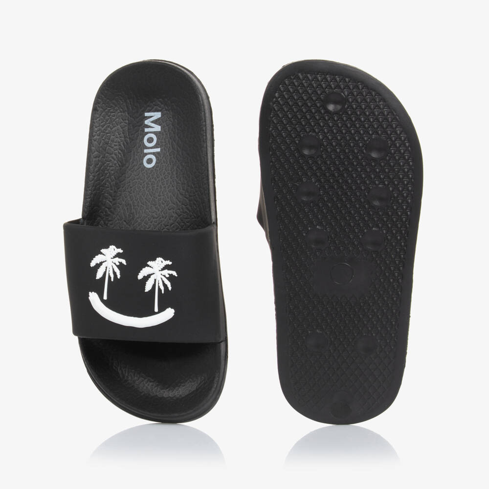 Molo-Детские шлепанцы Palm Joy черные | Childrensalon Outlet