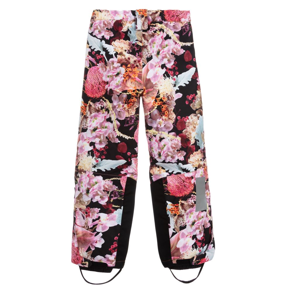 Molo-Черно-розовые лыжные штаны со штрипками | Childrensalon Outlet