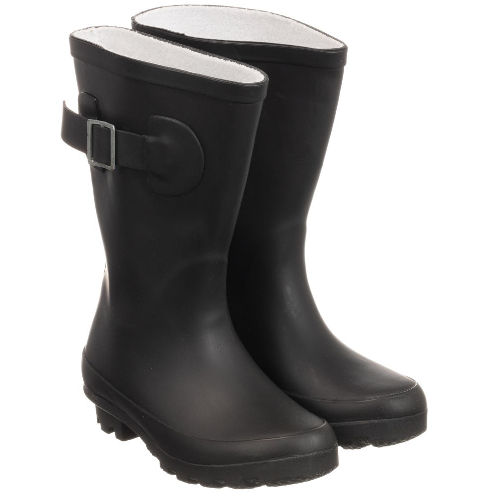 Molo - Black Rubber Rain Boots | Childrensalon