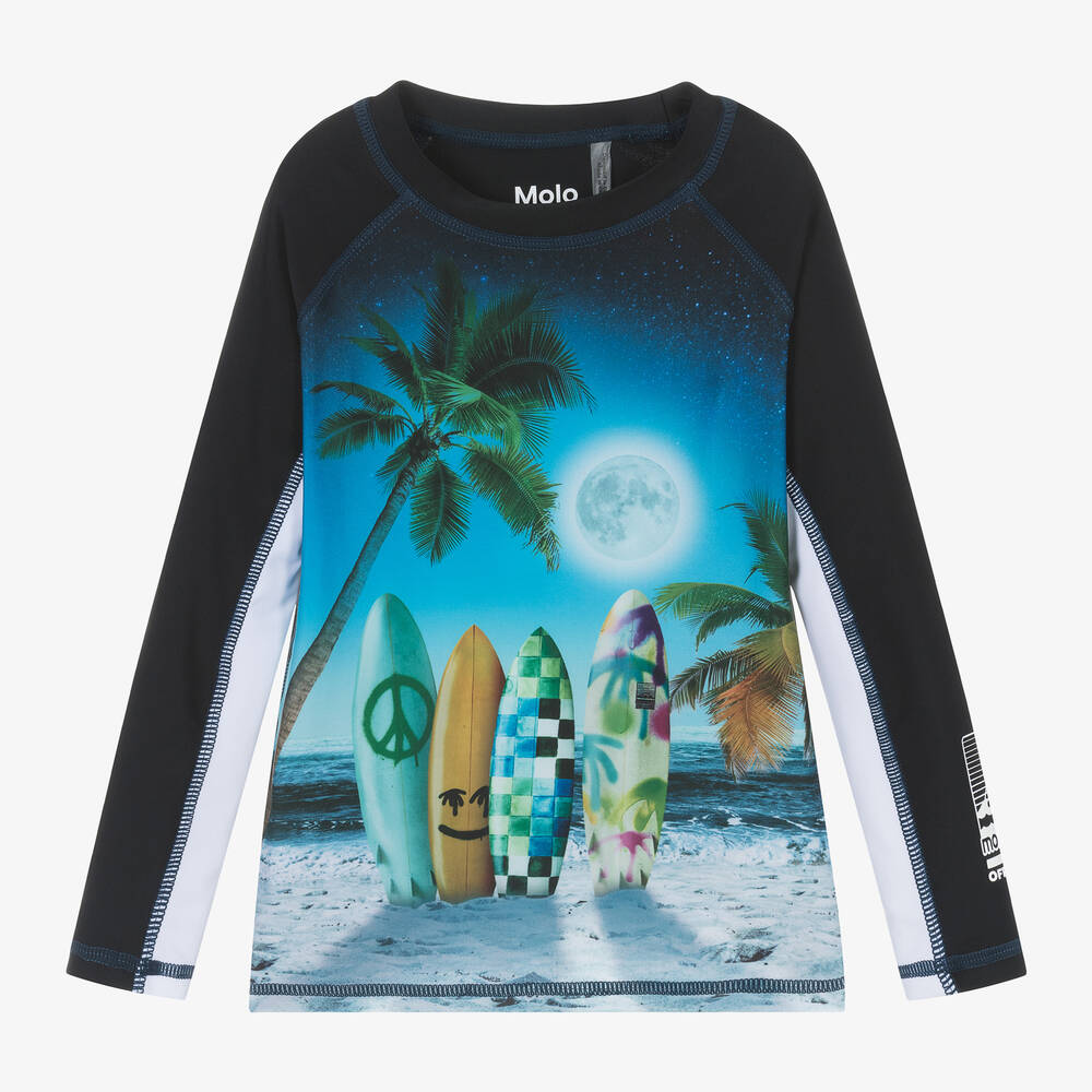 Molo-Black Sun Protective Top (UPF50+) | Childrensalon Outlet