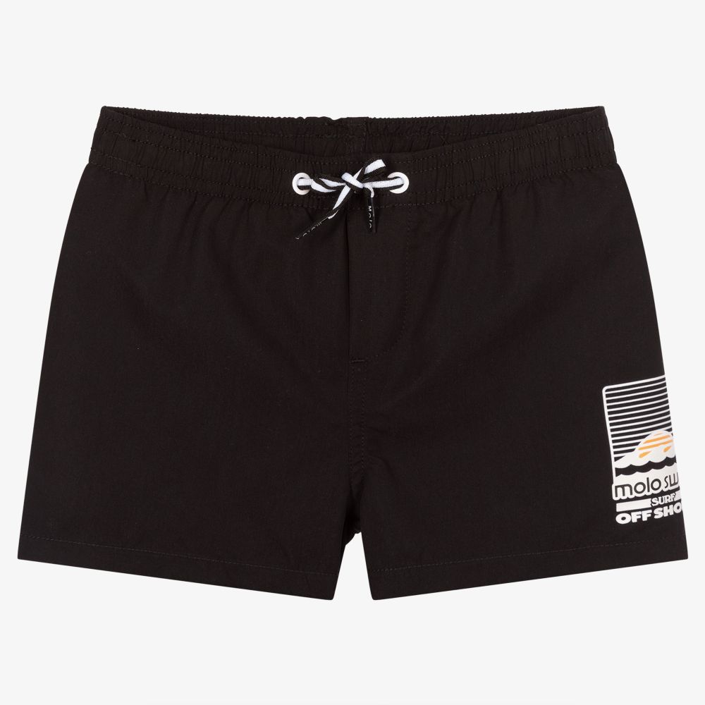 Molo - Black Swim Shorts (UPF 50+) | Childrensalon