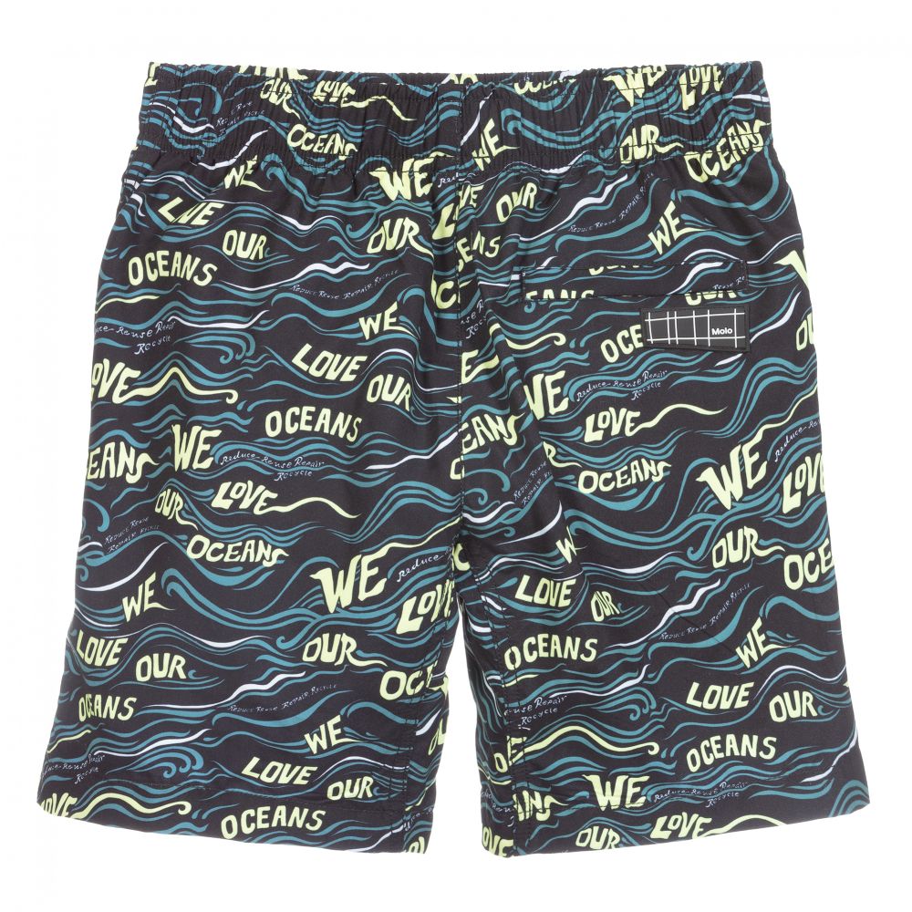 Molo-Black Swim Shorts (UPF50+) | Childrensalon Outlet