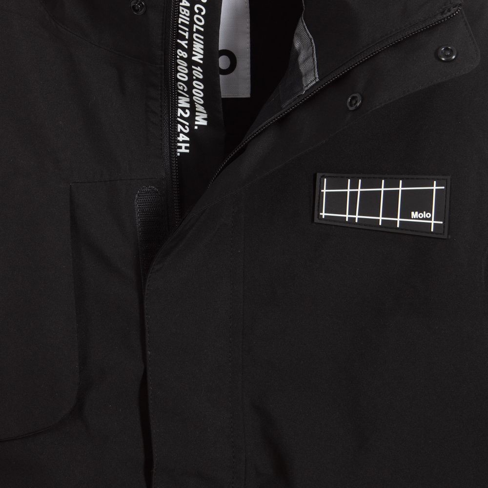 black waterproof raincoat