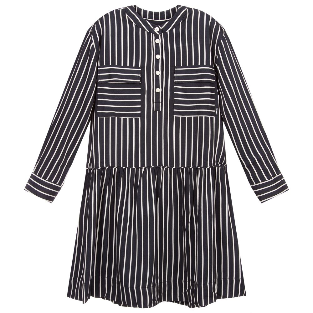 Molo - Black & White Striped Dress | Childrensalon