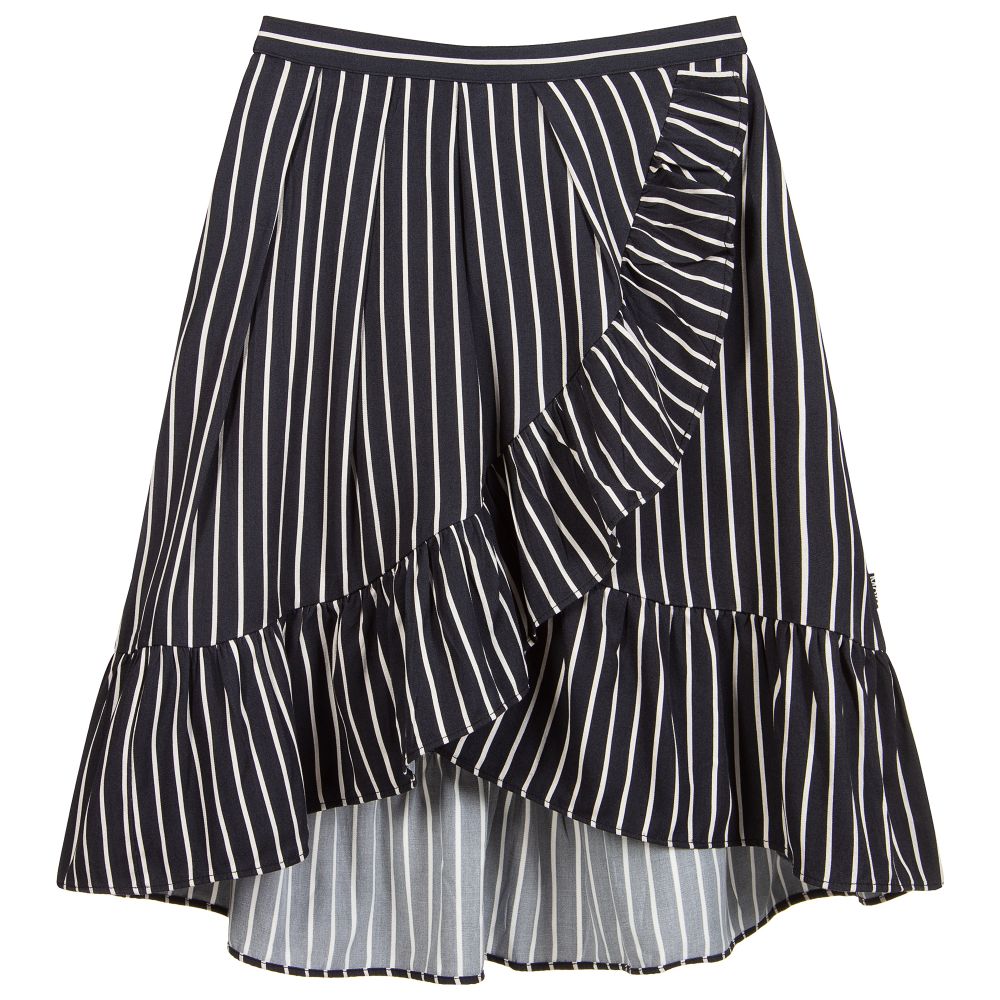 Molo - Black & White Striped Skirt | Childrensalon