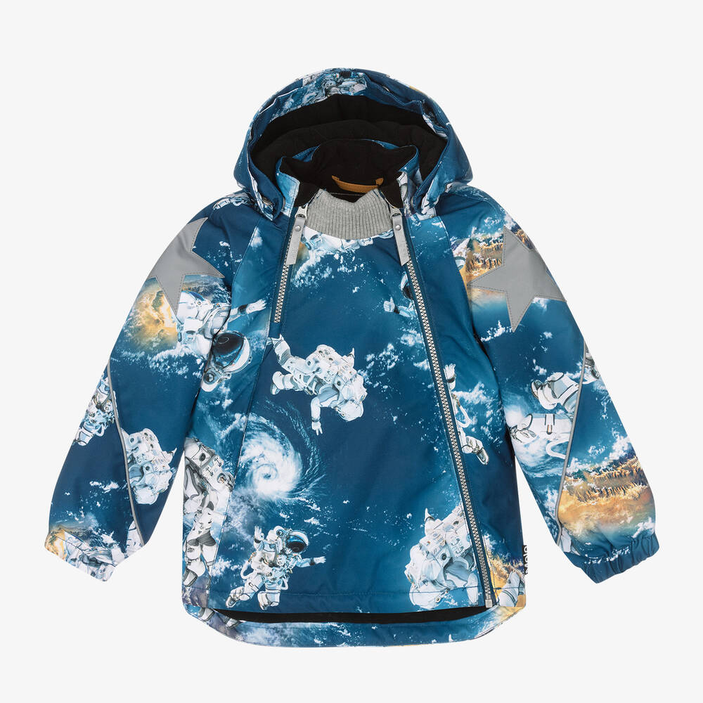 Molo-Синяя лыжная куртка с космонавтами | Childrensalon Outlet