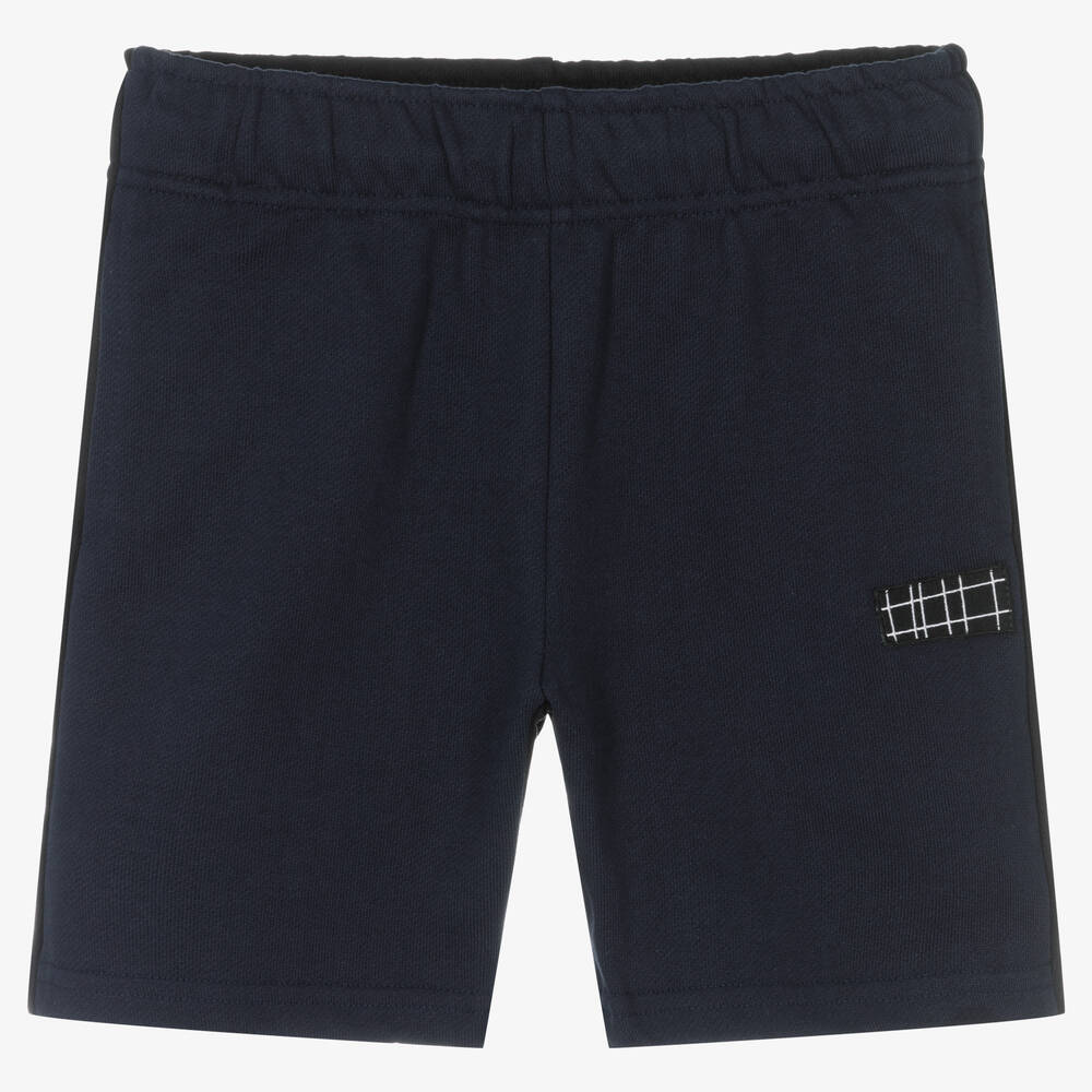 Molo - Blue & Black Cotton Shorts | Childrensalon