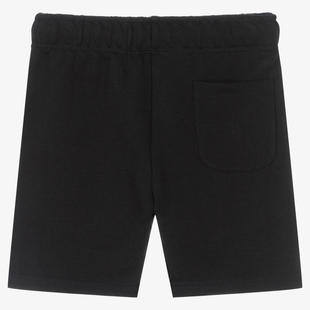 Molo-Blue & Black Cotton Shorts | Childrensalon Outlet