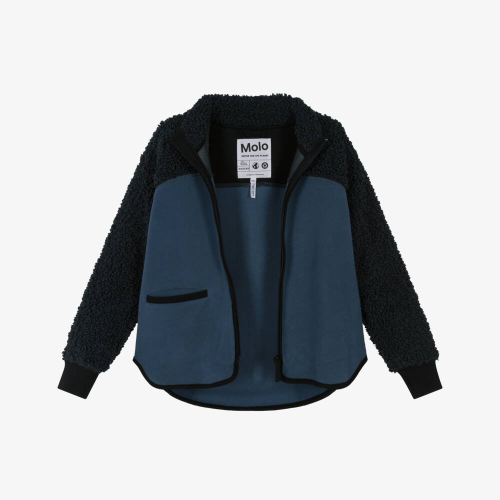 Molo-Синий флисовый жакет на молнии для детей | Childrensalon Outlet