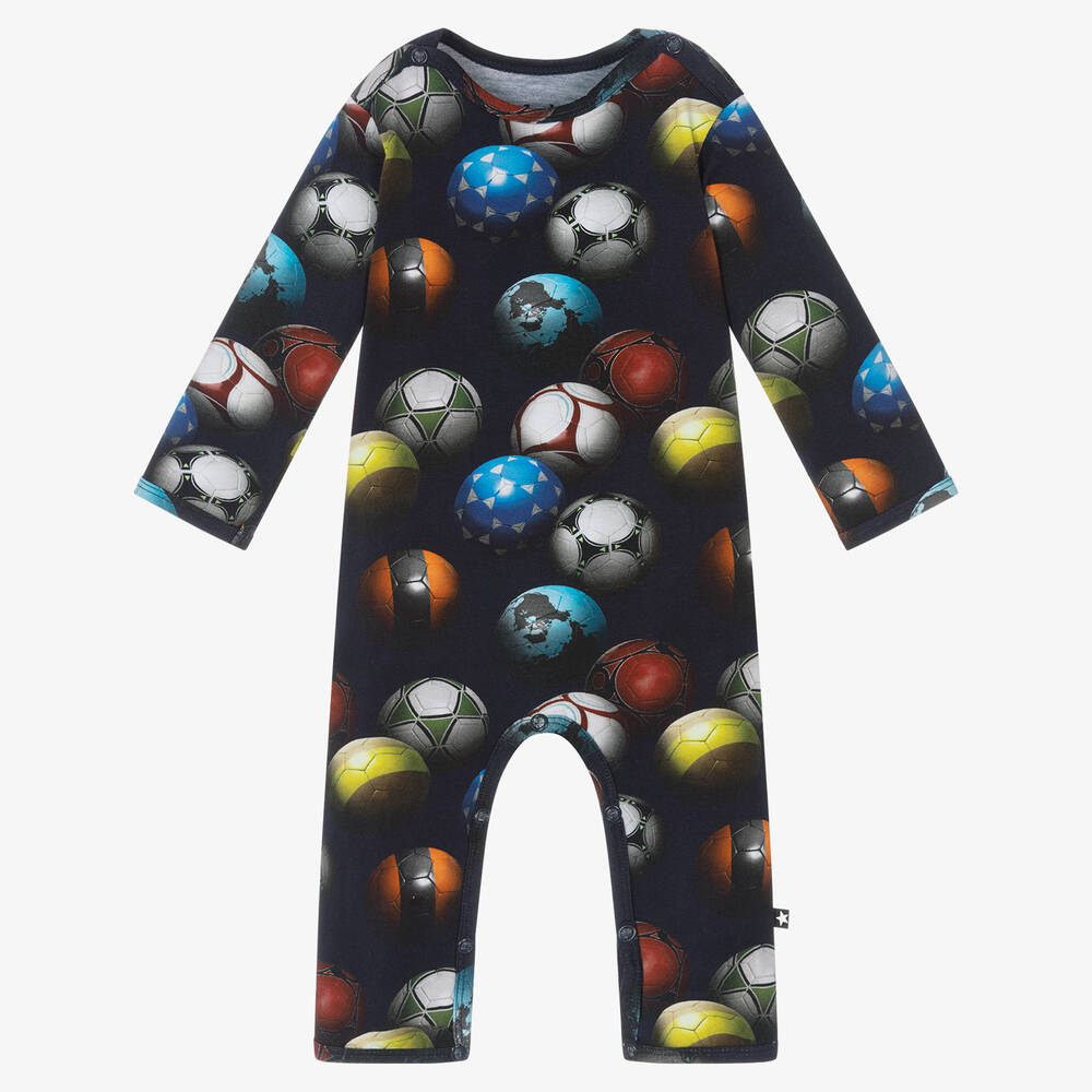 Molo - Blauer Baumwoll-Overall (Baby) | Childrensalon