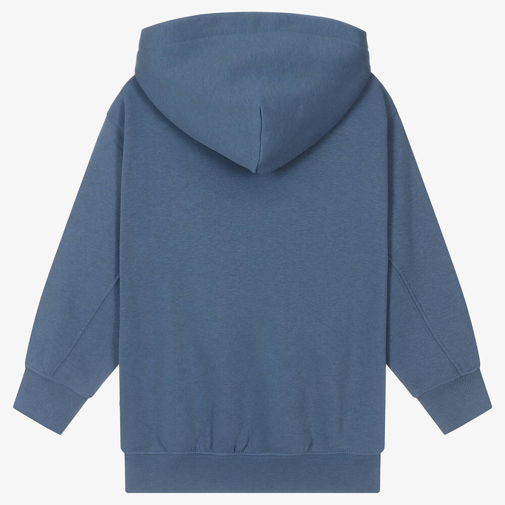 مولو-توب هودي قطن جيرسي لون أزرق | Childrensalon Outlet