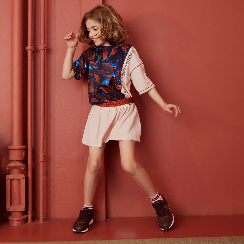 Molo-Blue Floral Sport T-Shirt | Childrensalon Outlet