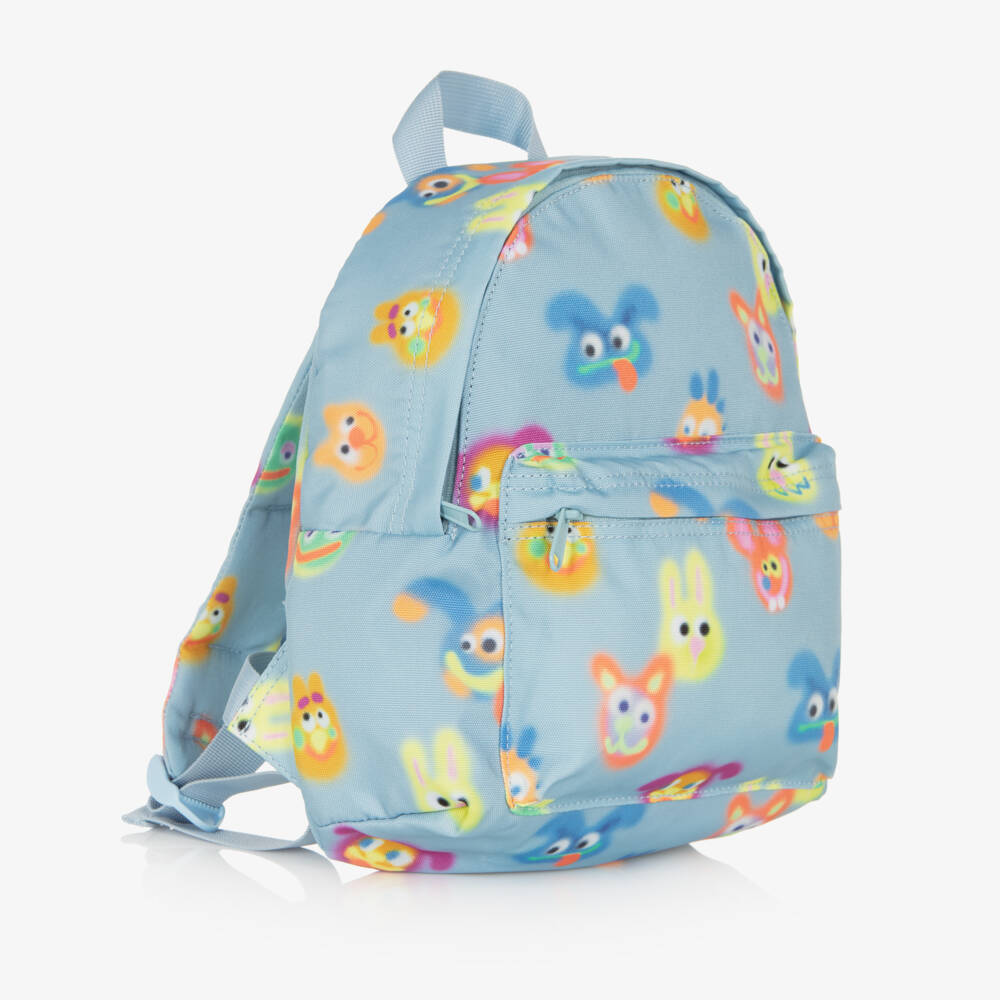 Molo-Blue Fuzzy Monster Canvas Backpack 29cm | Childrensalon Outlet
