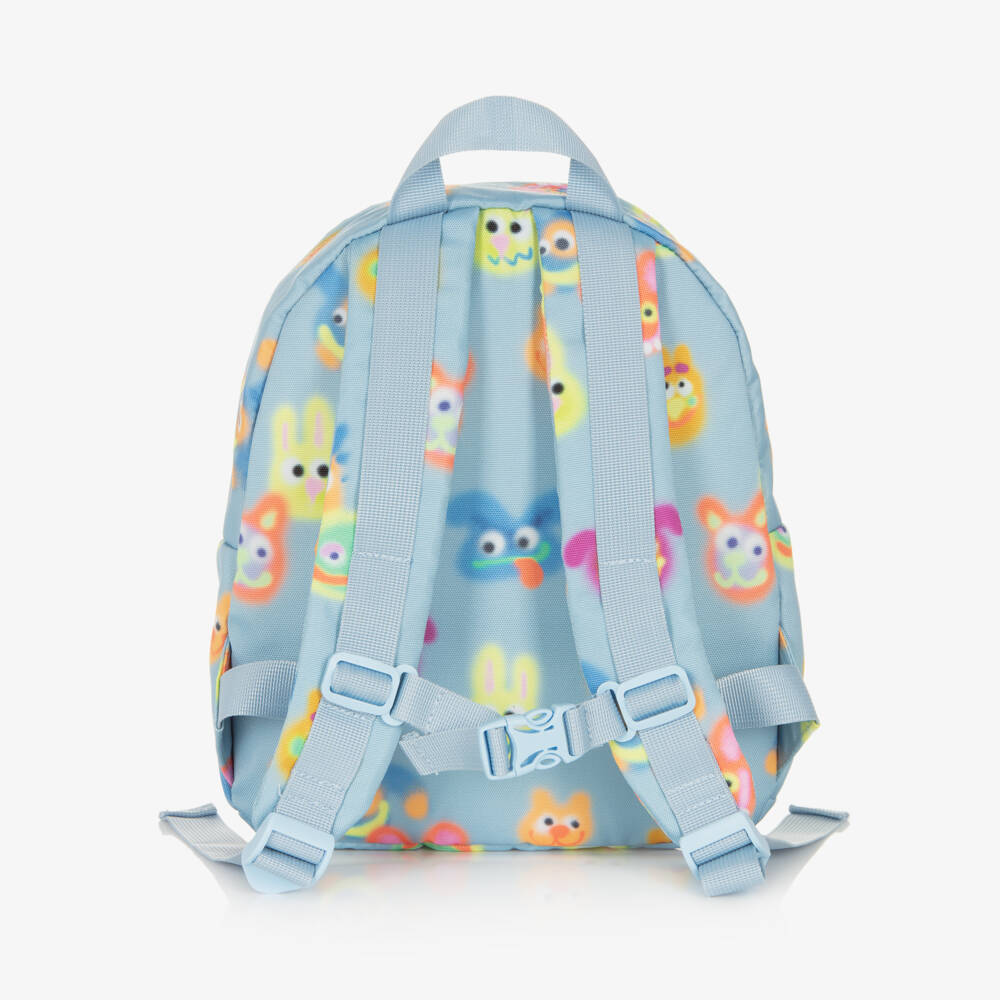 Molo-Blue Fuzzy Monster Canvas Backpack 29cm | Childrensalon Outlet