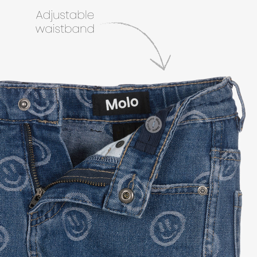 Molo-شورت قطن دنيم لون أزرق | Childrensalon Outlet