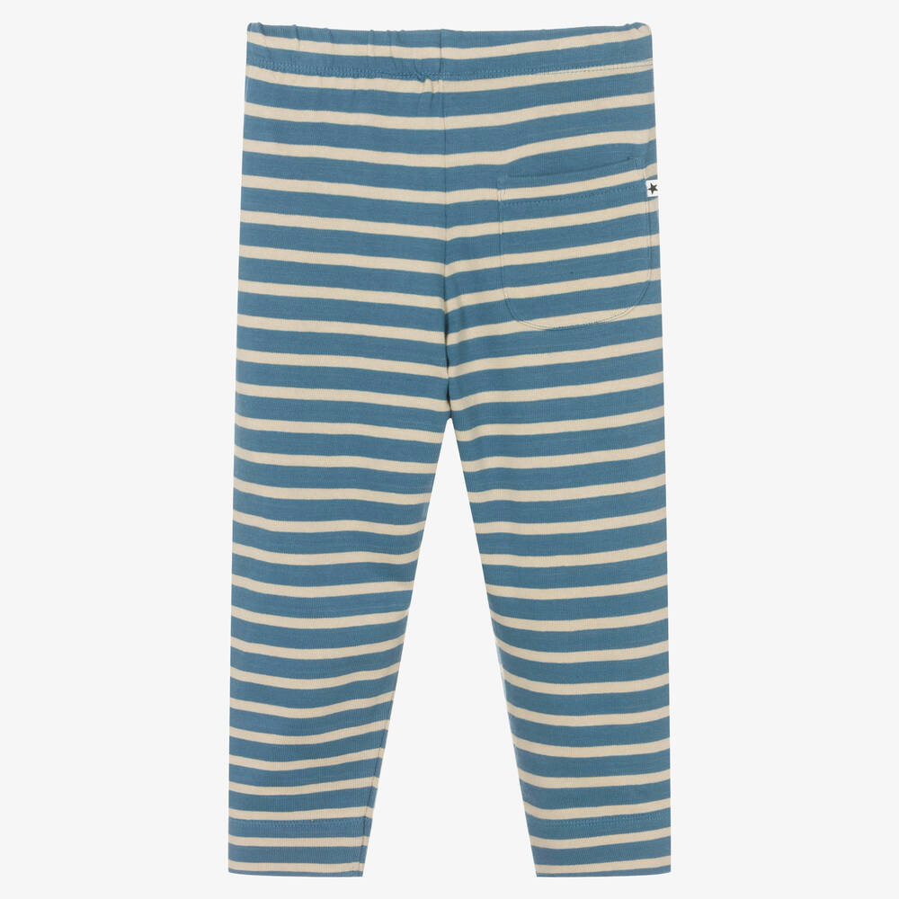 Molo-Кремово-голубые трикотажные брюки | Childrensalon Outlet