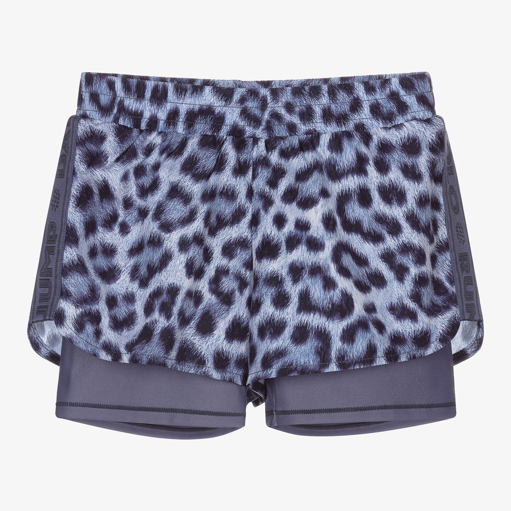 Molo - Blaue Sport-Shorts mit Jaguar-Print | Childrensalon