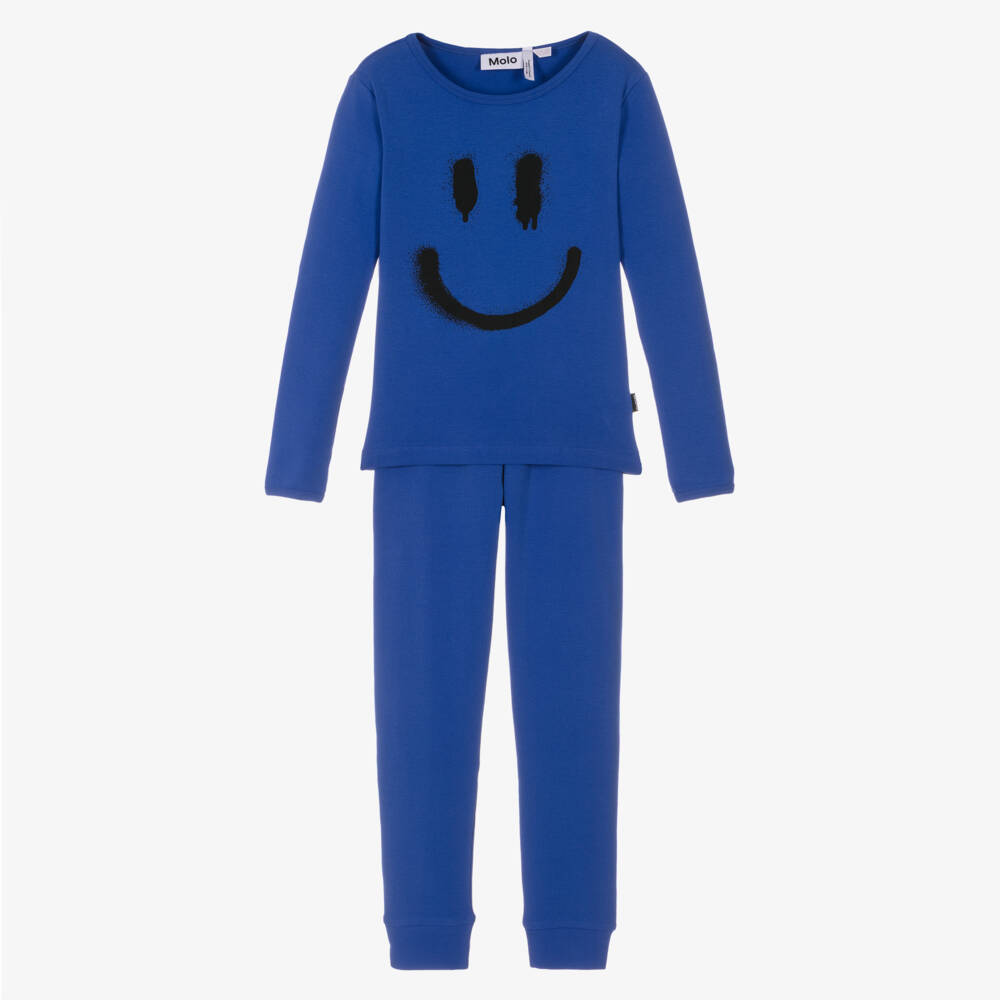 Molo-Радостная ночная одежда из органического хлопка синего цвета для детей | Childrensalon Outlet
