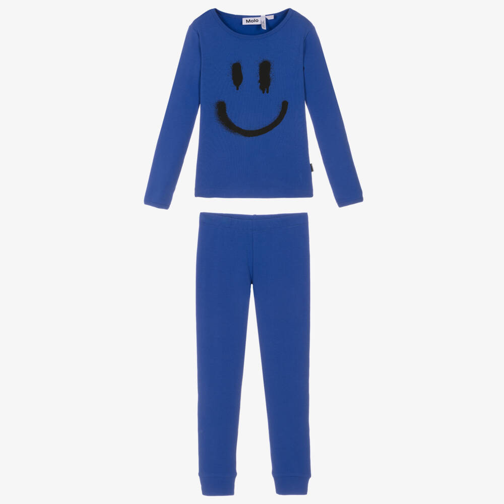 Molo-Радостная ночная одежда из органического хлопка синего цвета для детей | Childrensalon Outlet