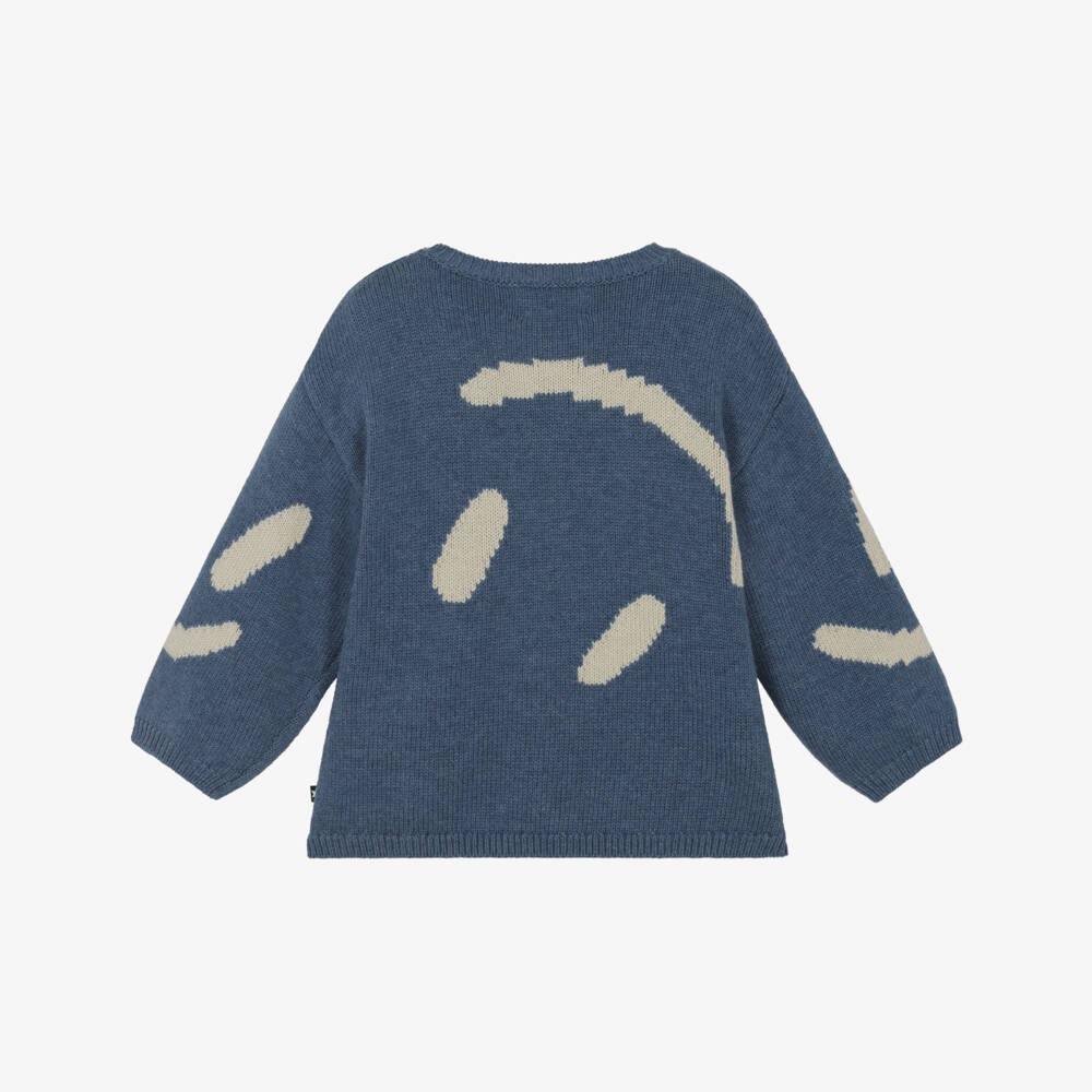 Molo-Синий вязаный свитер с улыбкой для детей | Childrensalon Outlet