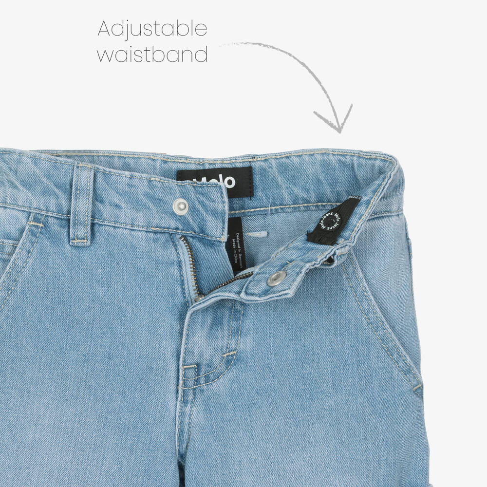 Molo-Blue Light Wash Denim Relaxed Jeans | Childrensalon Outlet