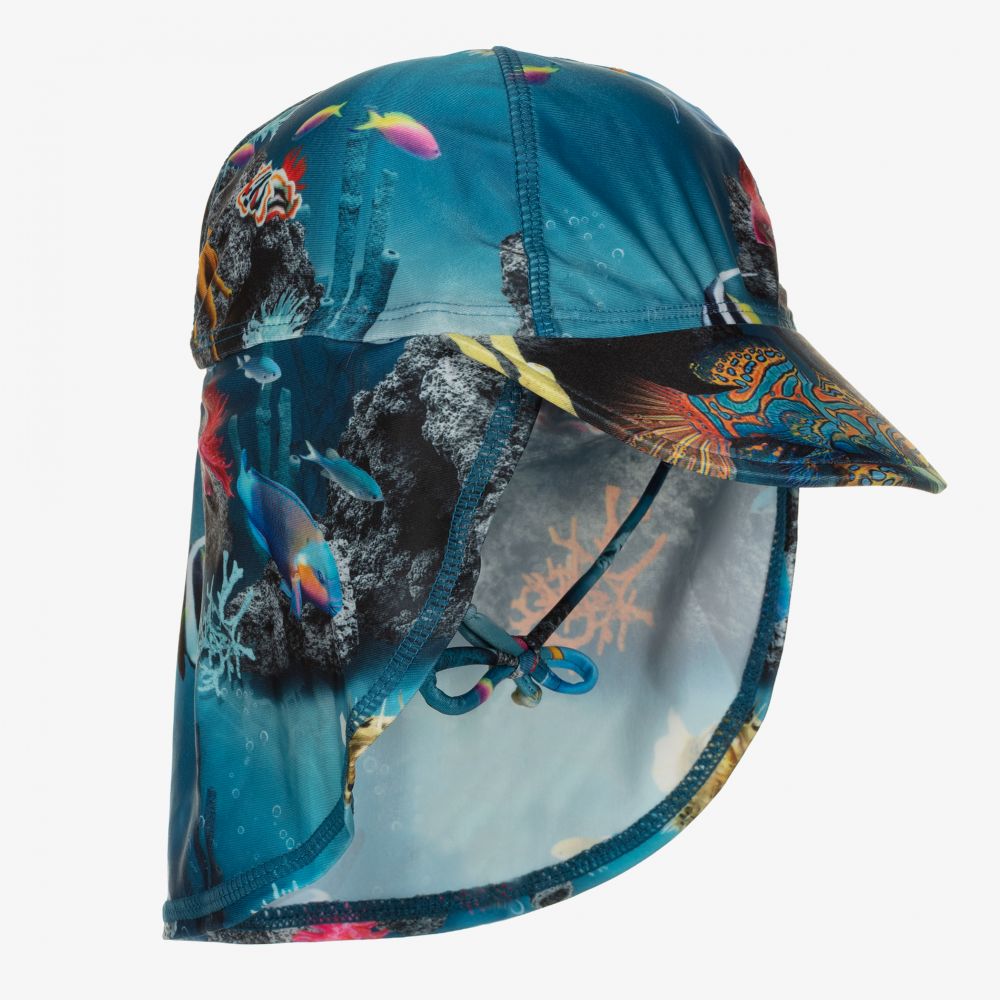 Molo - Blue Ocean Sun Hat (UPF 50+) | Childrensalon
