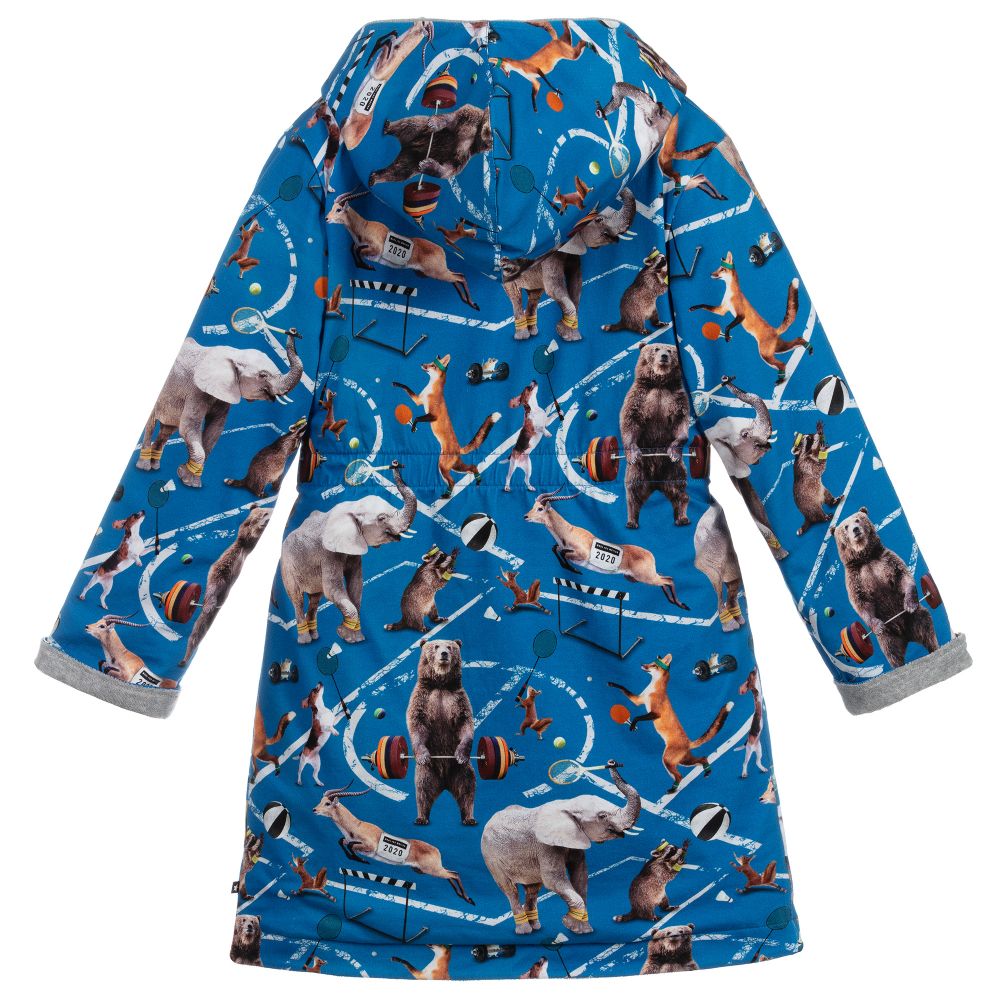 مولو-روب حمّام قطن جيرسي لون أزرق للأولاد | Childrensalon Outlet