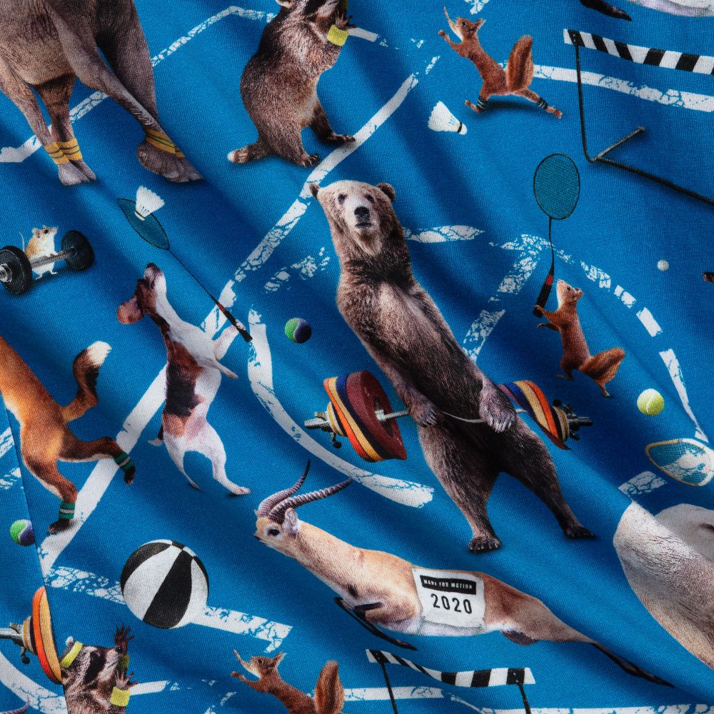 مولو-روب حمّام قطن جيرسي لون أزرق للأولاد | Childrensalon Outlet