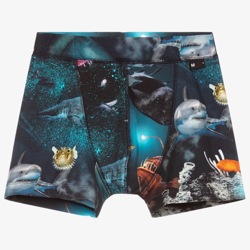 Molo - Blaue Boxershorts aus Biobaumwolle  | Childrensalon