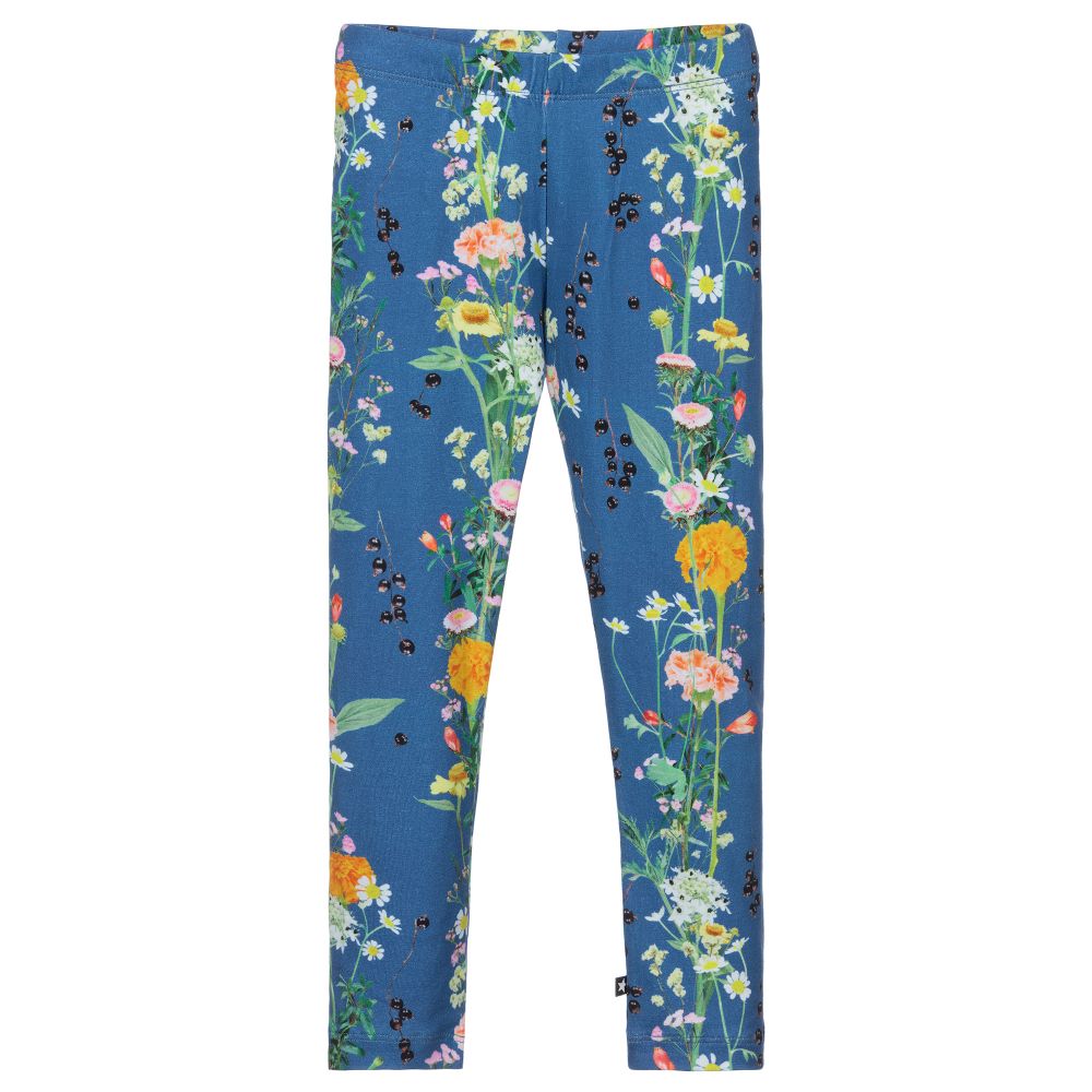 Molo - Blaue Leggings aus Biobaumwolle | Childrensalon