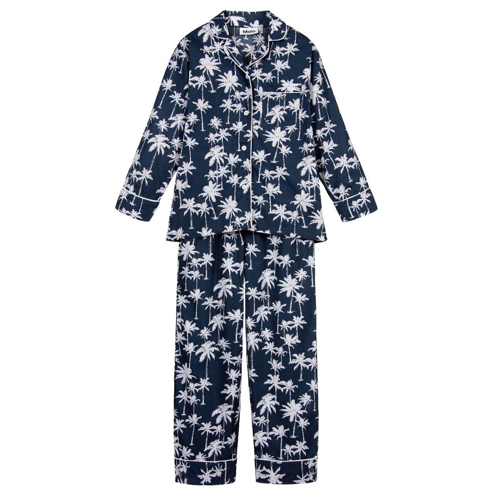 Molo - Blue Organic Cotton Pyjamas | Childrensalon