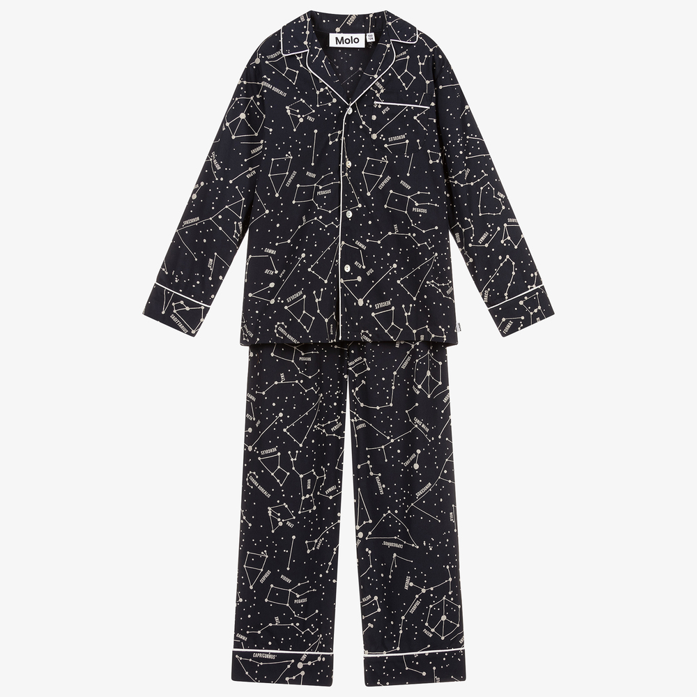 Molo - Pyjama bleu en coton biologique | Childrensalon